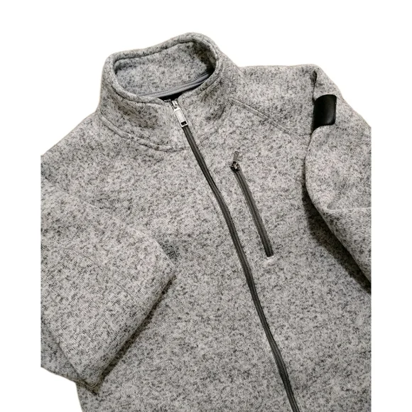 Grunt Style Fleece Jacket Men's Large Military Tactical Full Zip Heather Gray - Picture 3 of 6